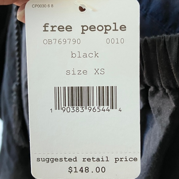 Free people, black burgundy, and purple embroidered off the shoulder top - Picture 6 of 6